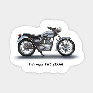 Drawing of Retro Classic Motorcycle Triumph TR6 1956 Sticker